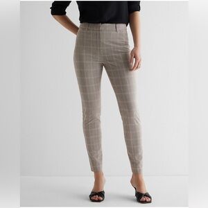 Editor high waisted plaid skinny pant